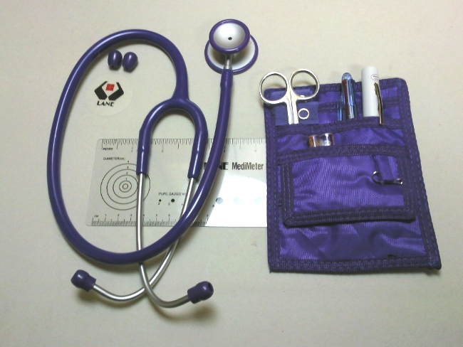 LANE Deluxe Dual Head Stethoscope, Nurse Kit & Medimeter (Cat #411N2)